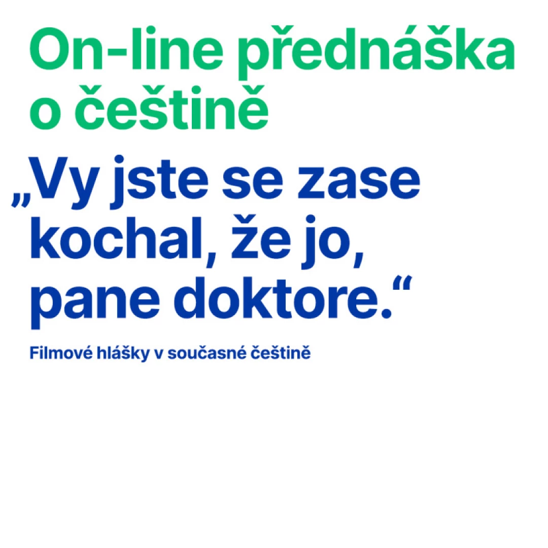 Online přednášky o češtině
