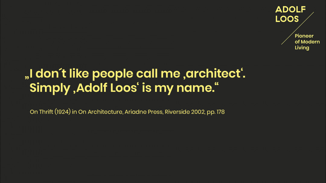 Adolf Loos – Pioneer of Modern Living