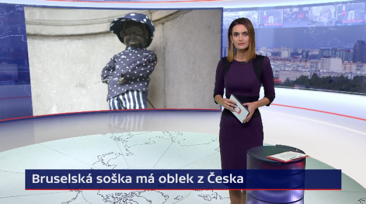 ČT: Bruselský chlapeček byl poprvé vyčuraný po česku, oblékl se do modrotisku