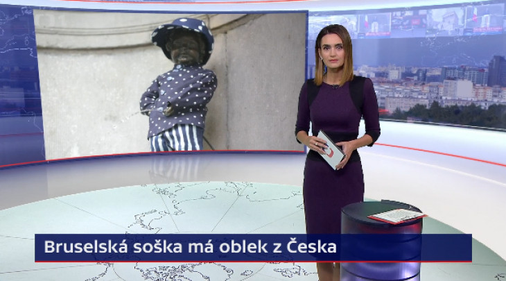 Bruselský chlapeček byl poprvé vyčuraný po česku, oblékl se do modrotisku