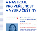 Online přednáška o češtině: Česká nářečí a nástroje pro veřejnost a výuku češtiny