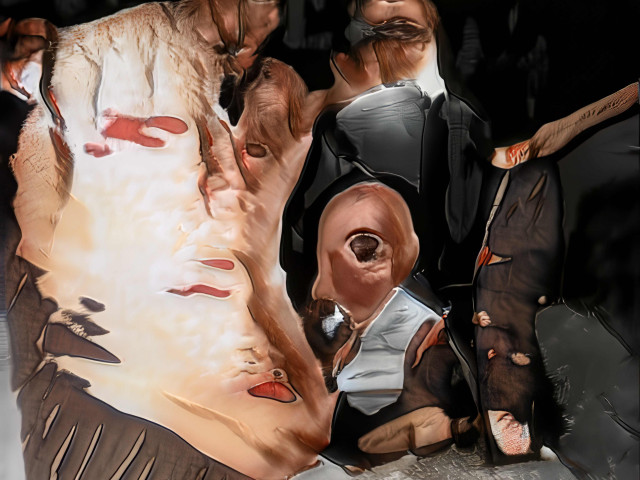 Lenka H&aacute;mo&scaron;ov&aacute; (technical collaboration: Pavol Rusn&aacute;k), TroublingGAN, 2020&ndash;2021, multimedia installation